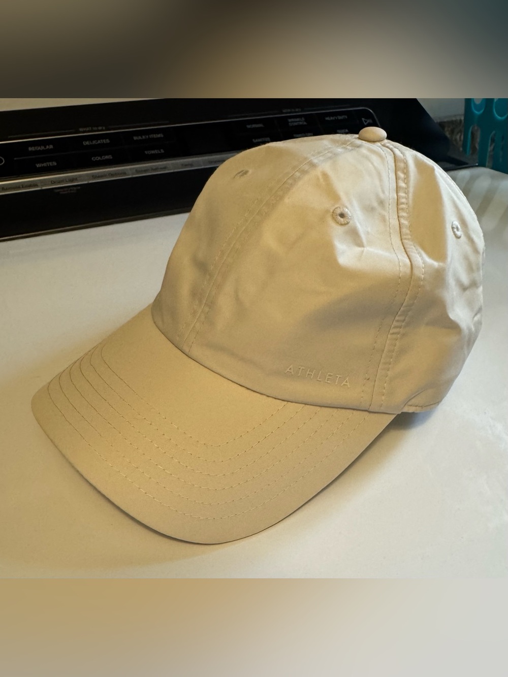 Athleta Cream Baseball Hat with Subtle Stitching